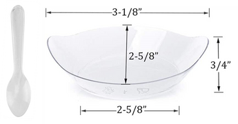 SKINNY DIP™ Acrylic Nail Powder Dip Trays + Matching Acrylic Nail Powder Dipping Spoons | CLEAR