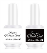 Aneway® Super Black Gel + Super White Gel | Nail Polish Duo | 1/2 Fl. Oz. | Simply The Best!