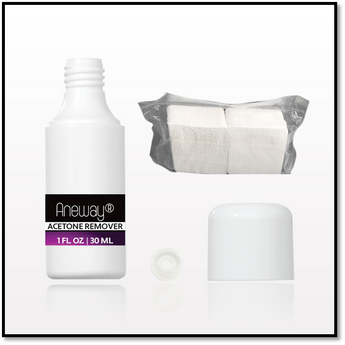Aneway® Acetone Remover Solution + Lint Free Nail Wipes - Trial Size