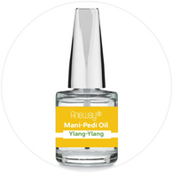 Mani + Pedi™ CUTICLE OIL  - infused with *Ylang-Ylang (EO) - 1/3 FL. OZ.  (Full-Size) Glass Bottle (Brush-On) - Never Sticky or Greasy!